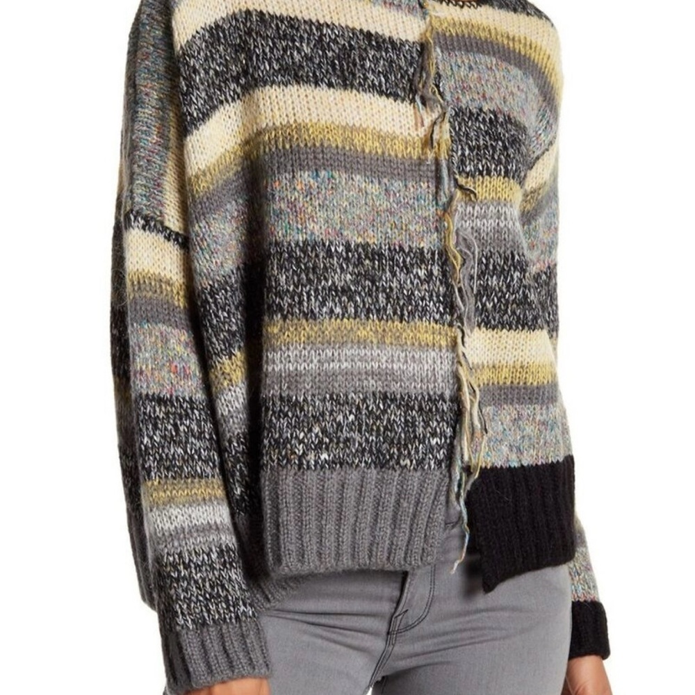 Women's Striped Sweater - Multicolor - Picture 6 of 6